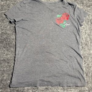Aeropostale Gray Rose Graphic Women's Tee